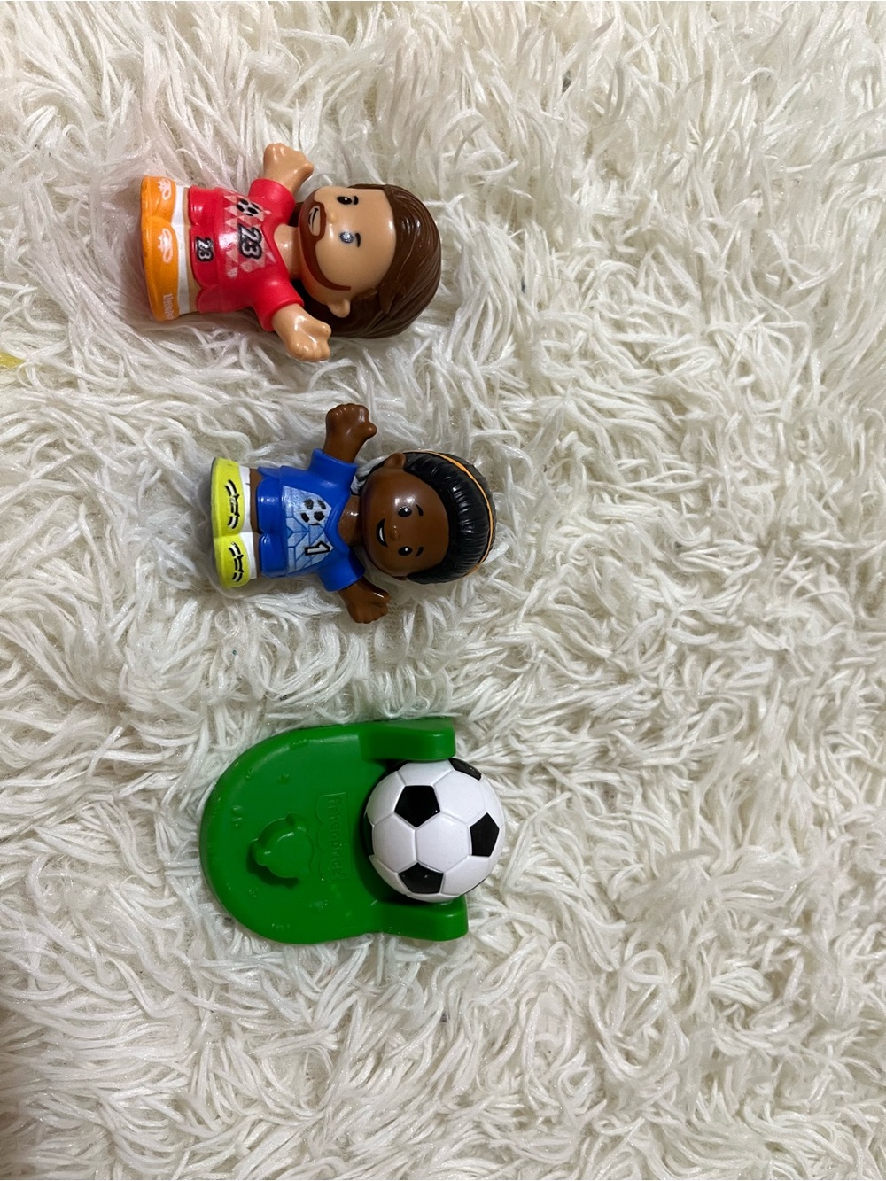 Little People Kids Soccer Playset Figures - Blue & Red
